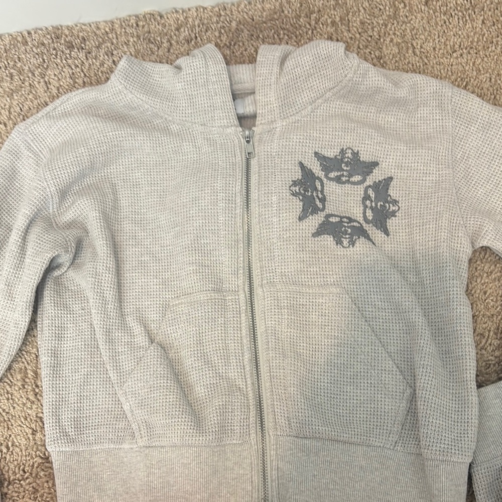 Kids Gray Zip-Up Hoodie